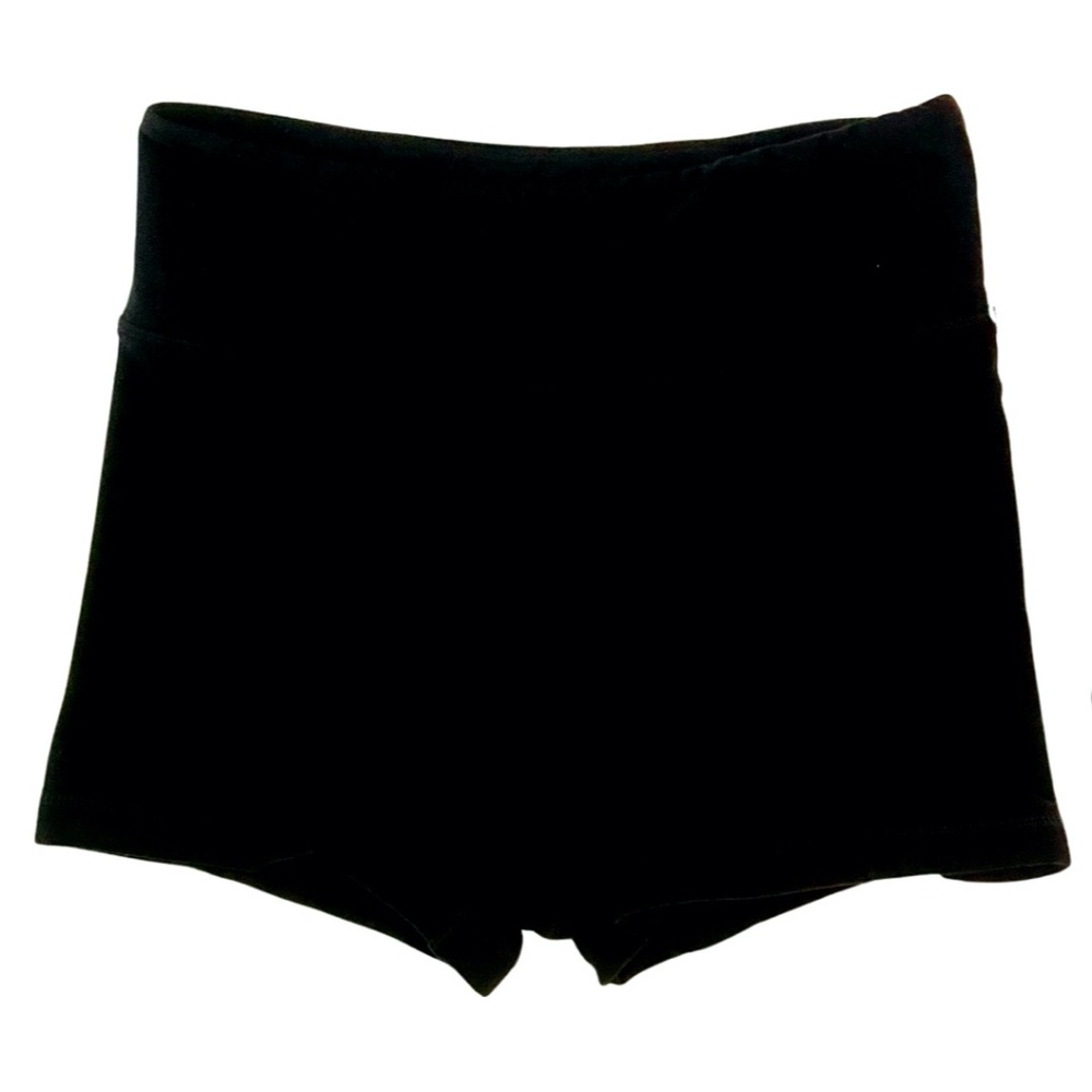 NWT Wolven Sustainable High Waisted Hot Yoga/SUP Yoga Short in Onyx/Black